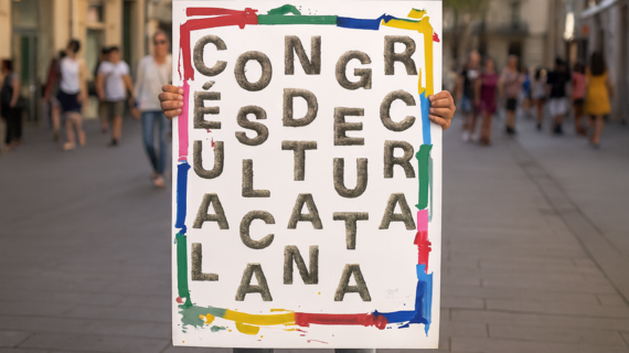 Ja tenim a la venda el cartell del Congrés de Cultura Catalana, obra de Perejaume i Frederic Amat